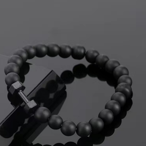 Black Dumbbell Bracelet - Picture 4 of 5